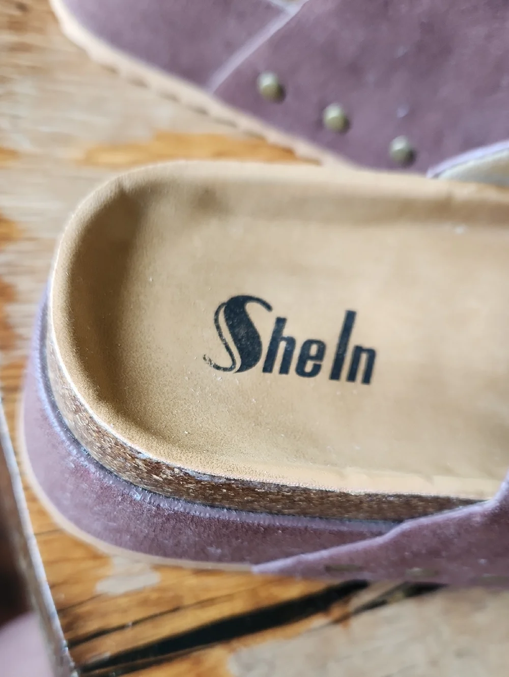 Women's sz 8 BOHO Buckle Platform Slides Sandals Brown‎
